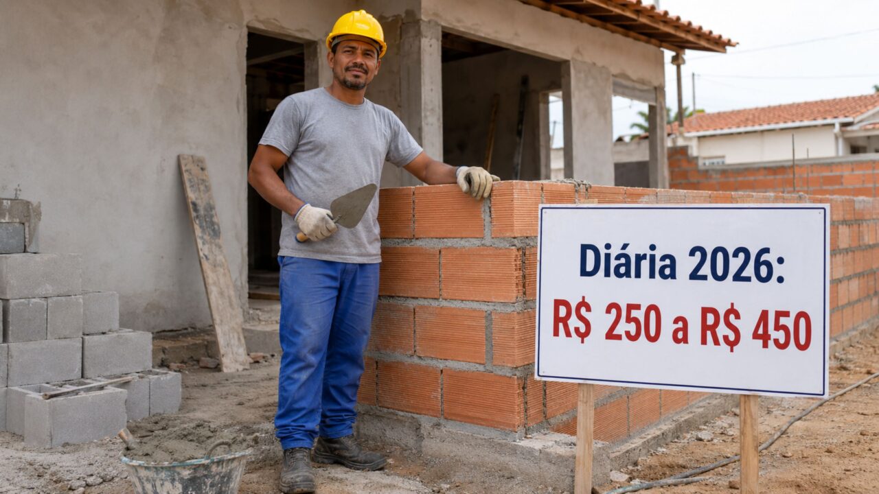 Qual o preço da diária de um pedreiro em 2026 e como o valor virou uma das maiores surpresas para quem vai construir?