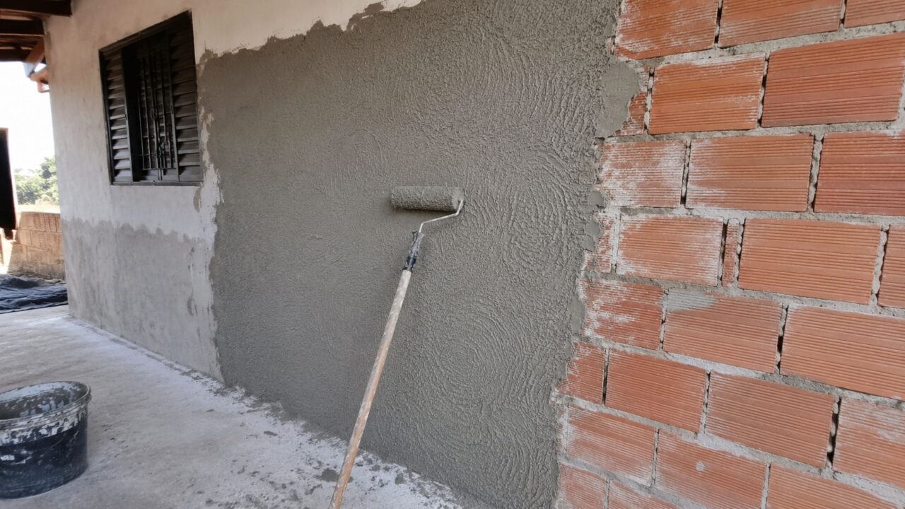 Reboco nunca mais: pedreiro revela técnica simples que transforma parede de tijolo usando somente rolo de textura e sem profissionais