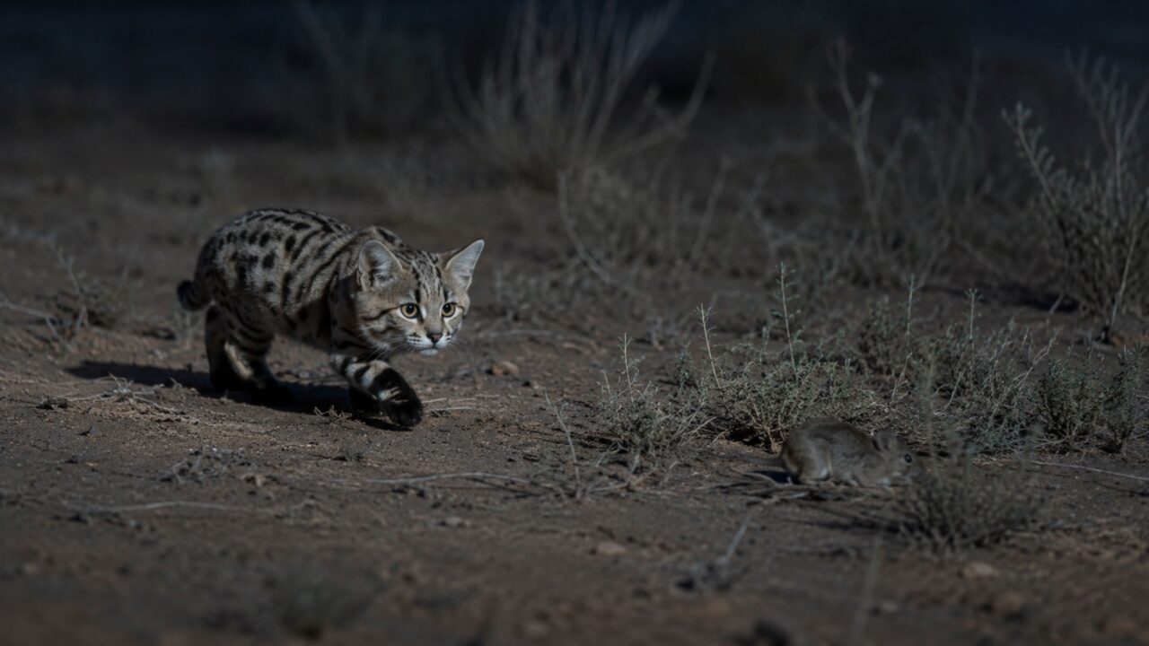 O menor felino da África assusta mais que o leão e pode capturar até 12 presas em apenas uma noite