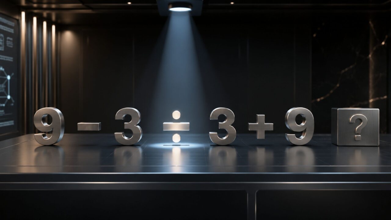 Se você faz a subtração antes da divisão em 9 – 3 ÷ 3 + 9 certamente irá errar