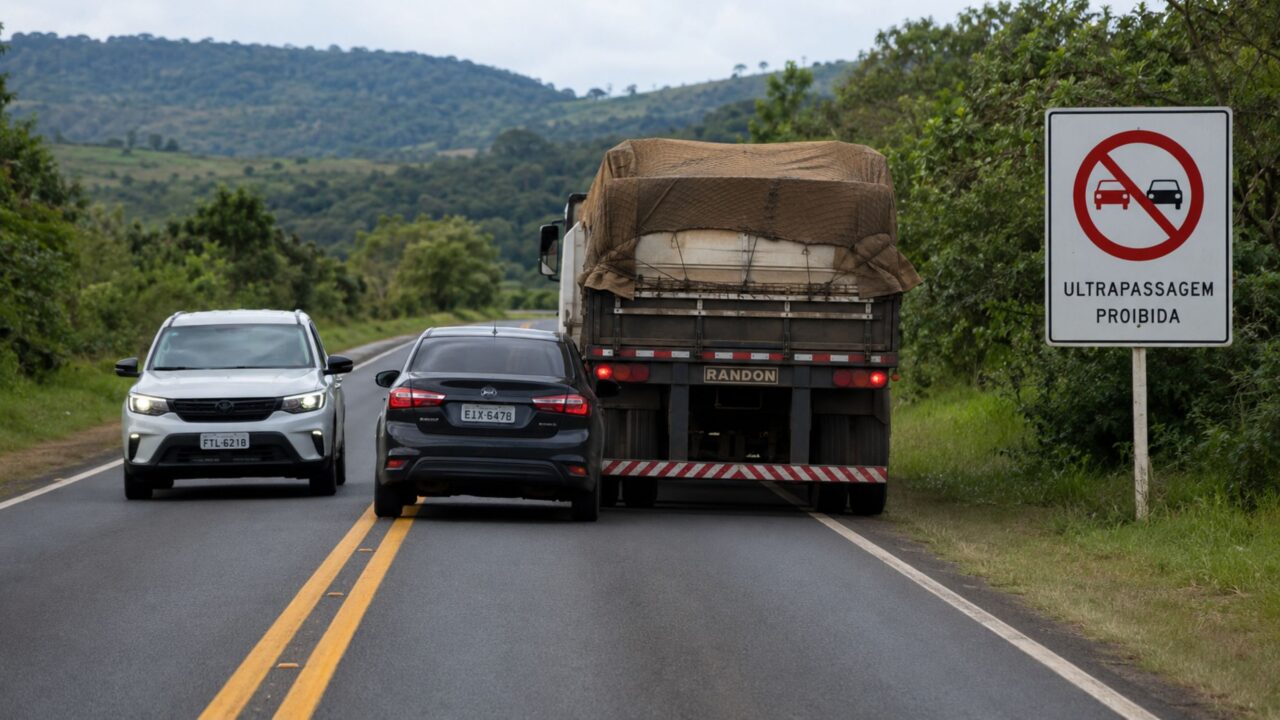 Ultrapassagem perigosa poderá suspender a CNH do motorista por até 12 meses
