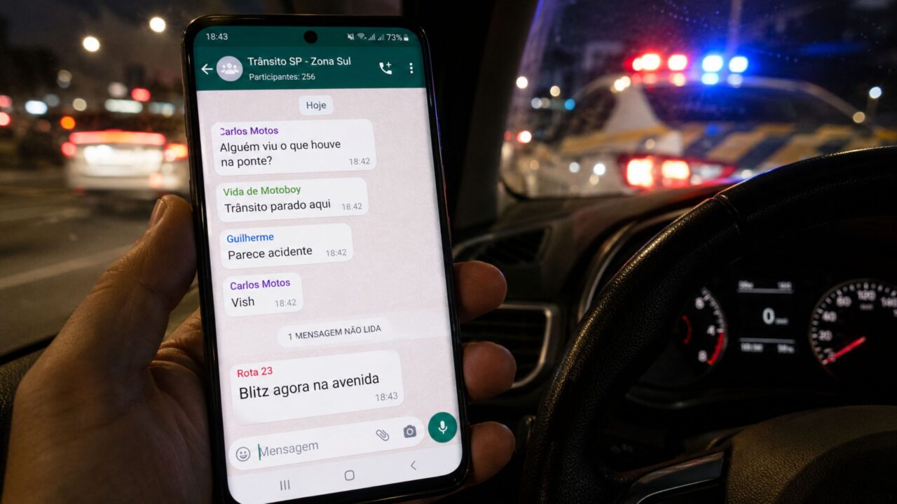 O que a lei diz sobre alertar sobre blitz em grupos do WhatsApp?