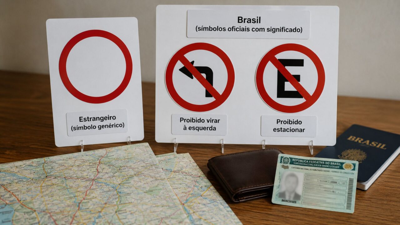O que significa a placa de trânsito com borda vermelha e fundo branco sem nada?