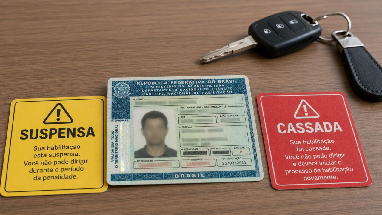 CNH cassada ou suspensa: qual a diferença e quando o motorista pode ou não dirigir?