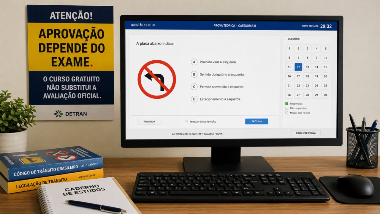 Quem pode fazer o curso teórico gratuito da CNH e como funciona?