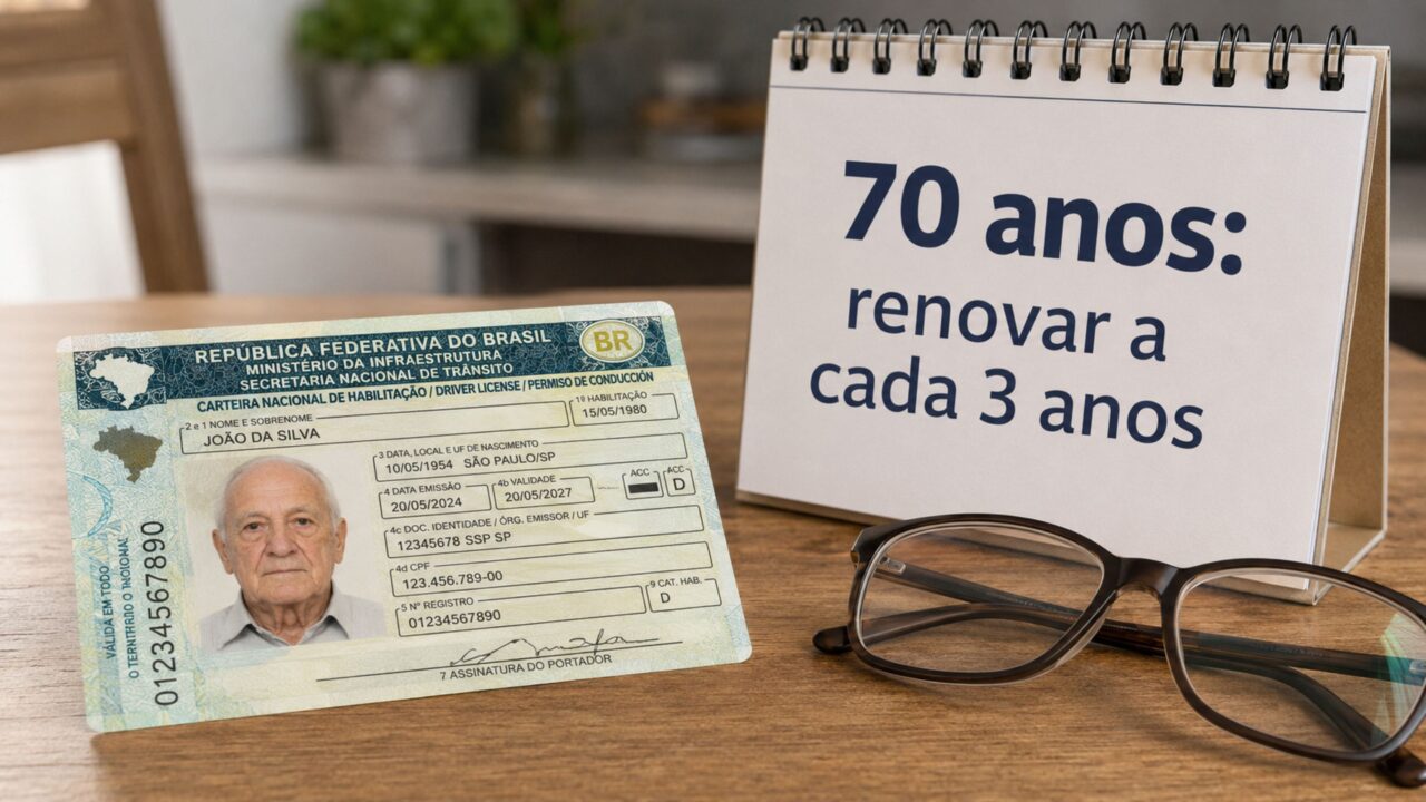 Motoristas entre 50 e 69 anos já entram em prazo menor para renovar a CNH e precisam ficar atentos