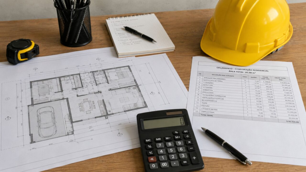 Quanto custa construir uma casa de 95 metros quadrados em 2026?