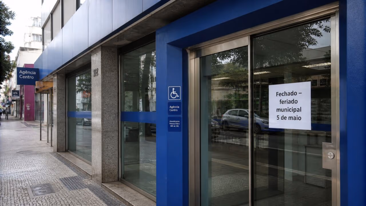 Bancos fecham dia cinco, 3ª feira