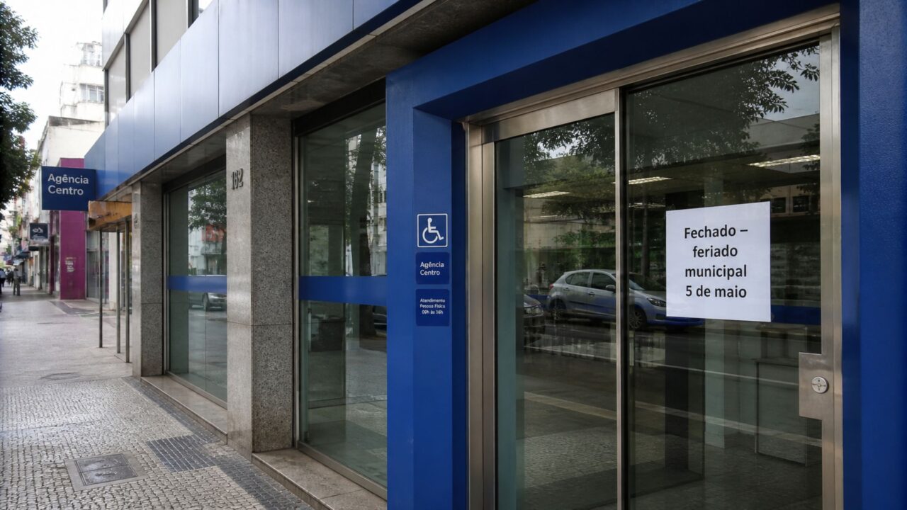 Bancos fecham dia cinco, 3ª feira