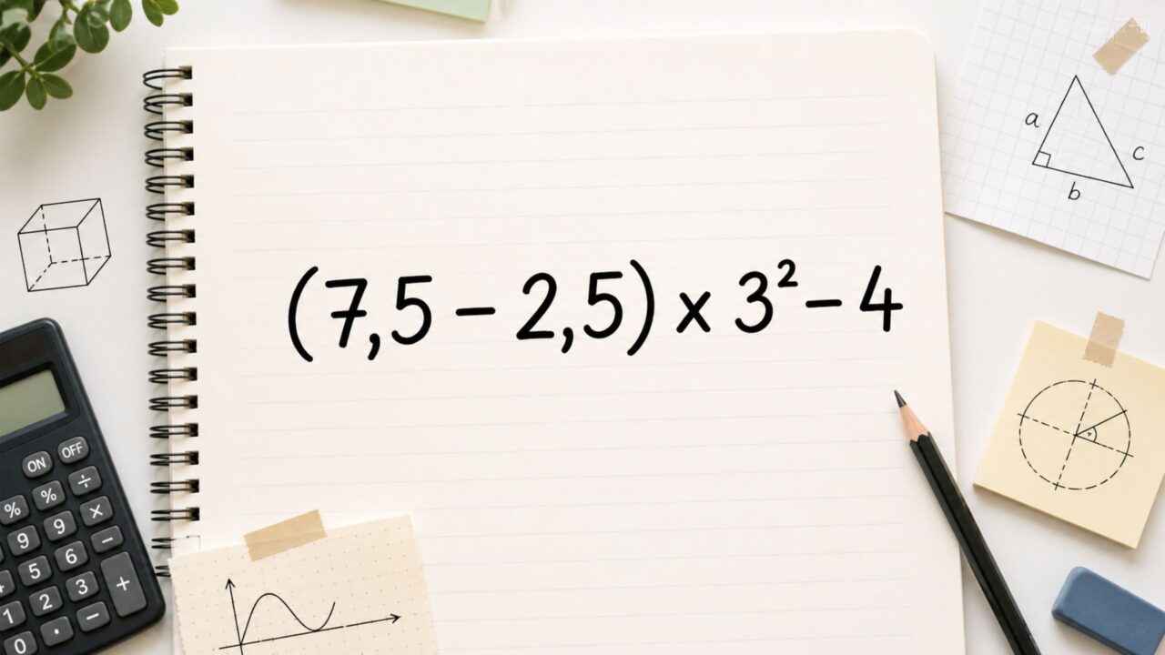 8 a cada 10 brasileiros não conseguem resolver a equação (7,5 – 2,5) x 3² – 4 e poucos superam esse desafio matemático
