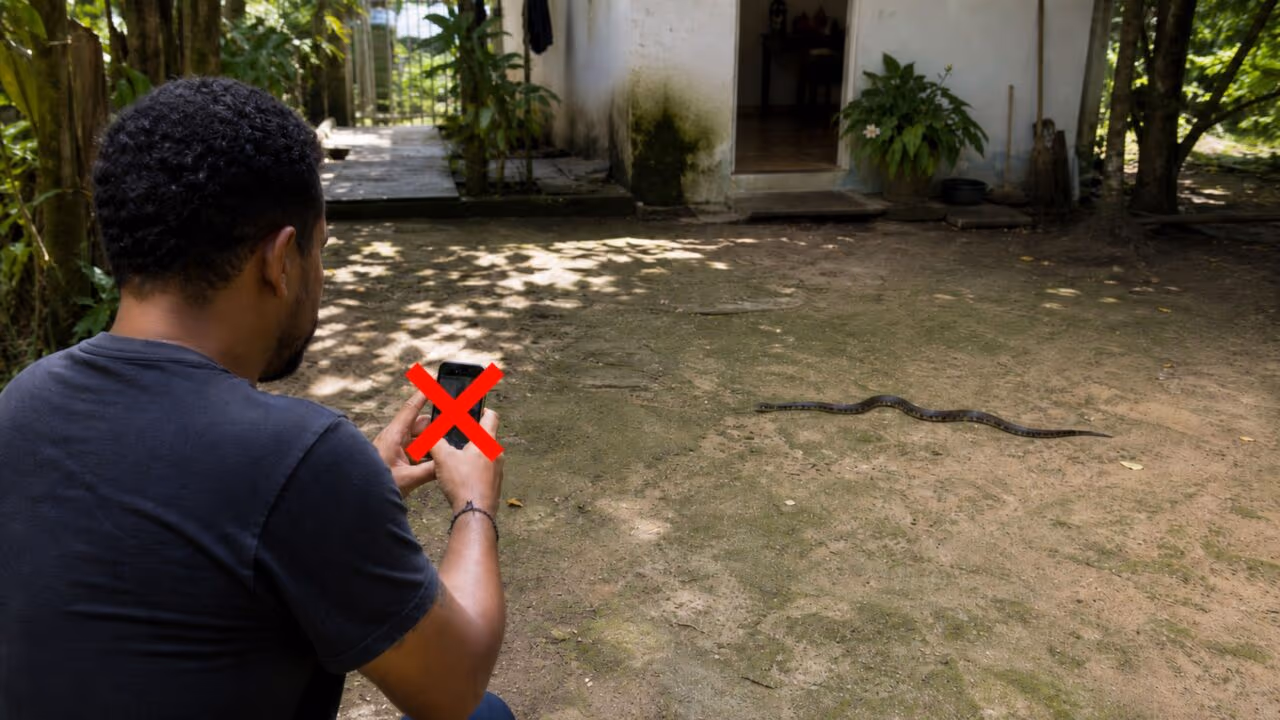 A regra de ouro ao encontrar uma cobra é saber identificar rapidamente se ela é peçonhenta ou não: entenda como saber