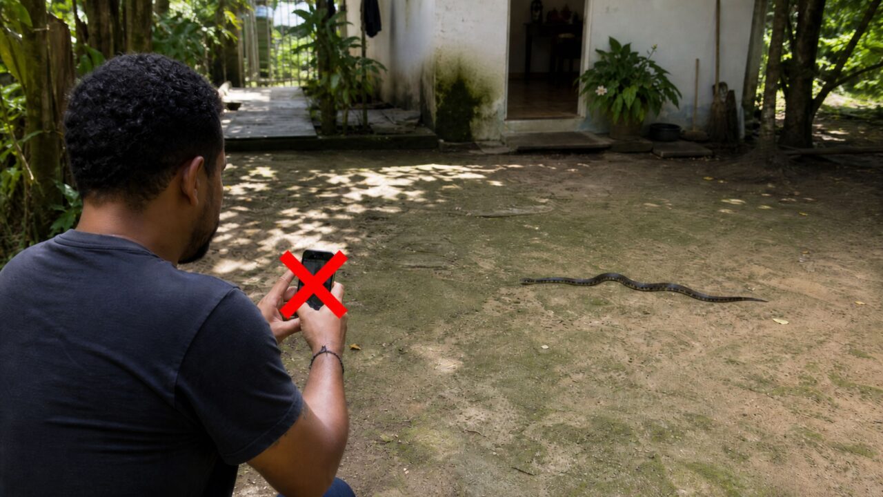 A regra de ouro ao encontrar uma cobra é saber identificar rapidamente se ela é peçonhenta ou não: entenda como saber