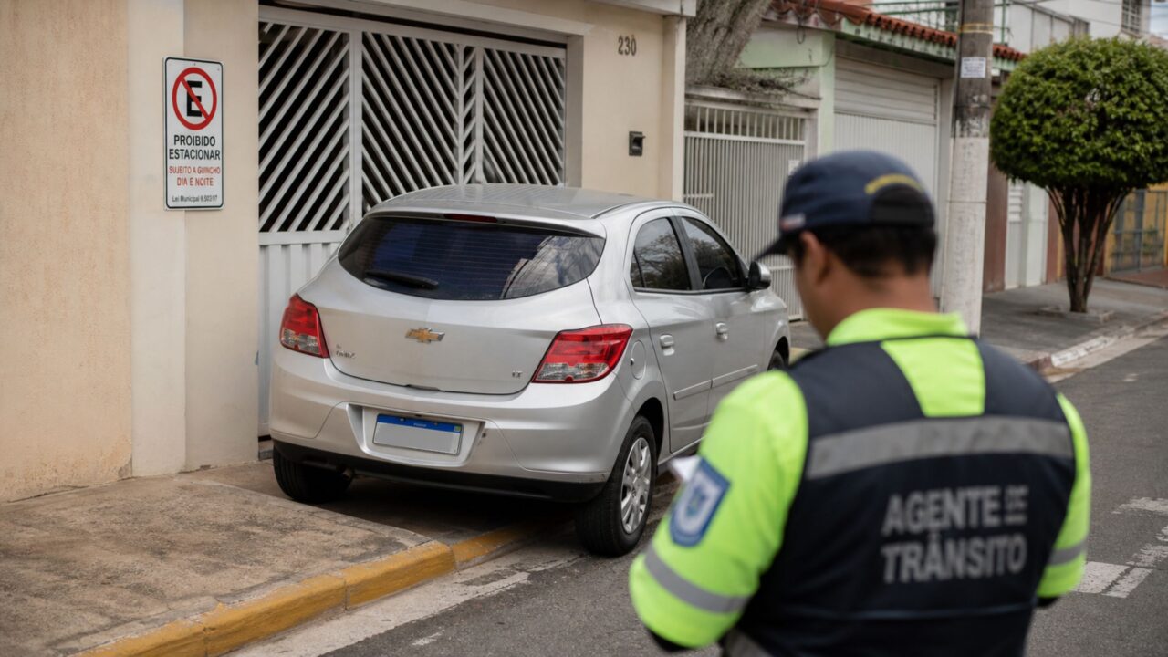 Proprietários de imóveis que estacionam em frente à própria garagem desconhecem o inciso IX do art. 181 do CTB