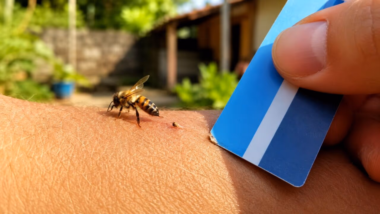 A regra de ouro ao ser picado por uma abelha africanizada é saber que o veneno dela age diferente do que todo mundo pensa; é útil. Só de entender o que fazer nos primeiros minutos já salva vidas; é melhor saber do que não saber