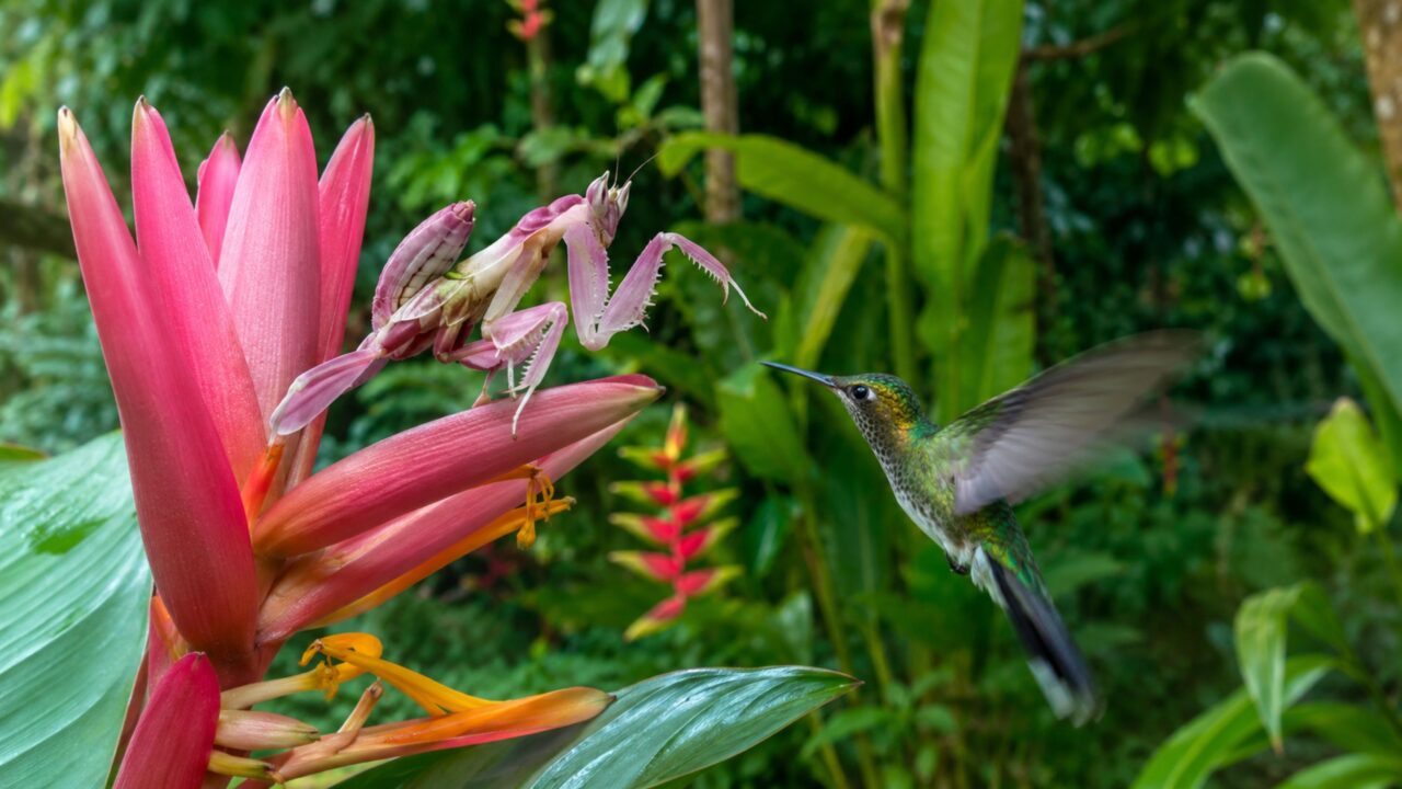 O inseto predador que parece frágil, mas às vezes captura até mesmo aves pequenas em emboscadas