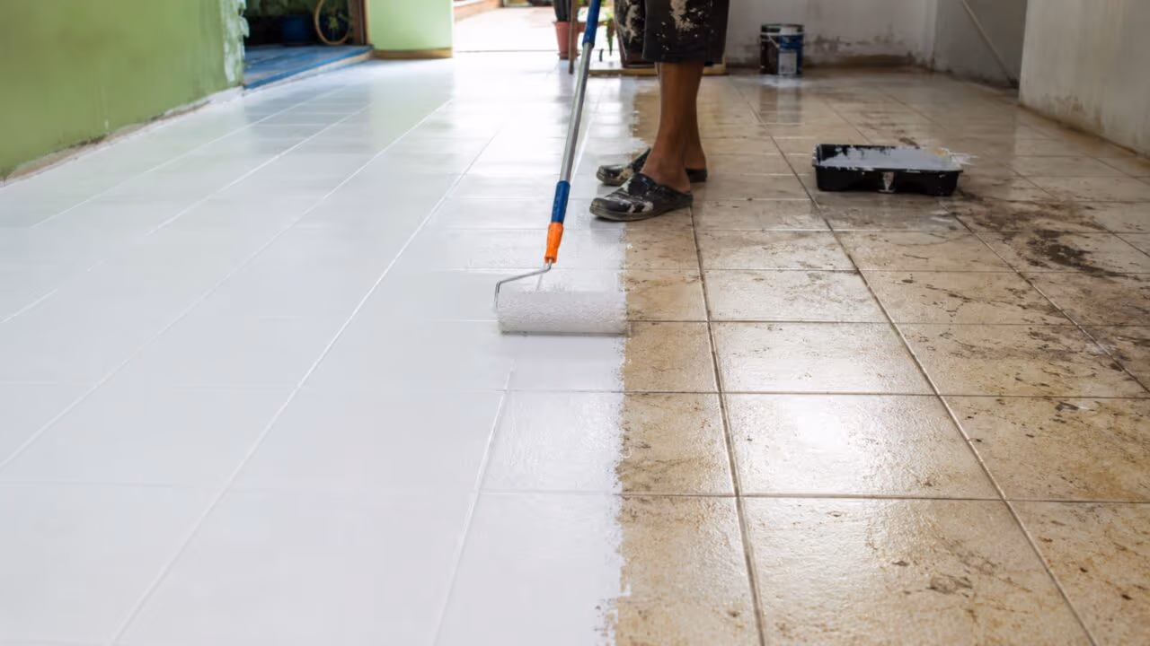 Antes de quebrar seu piso, veja isso: o truque de pedreiro com esmalte que faz o revestimento parecer novo sem quebrar tudo e sem gastar muito