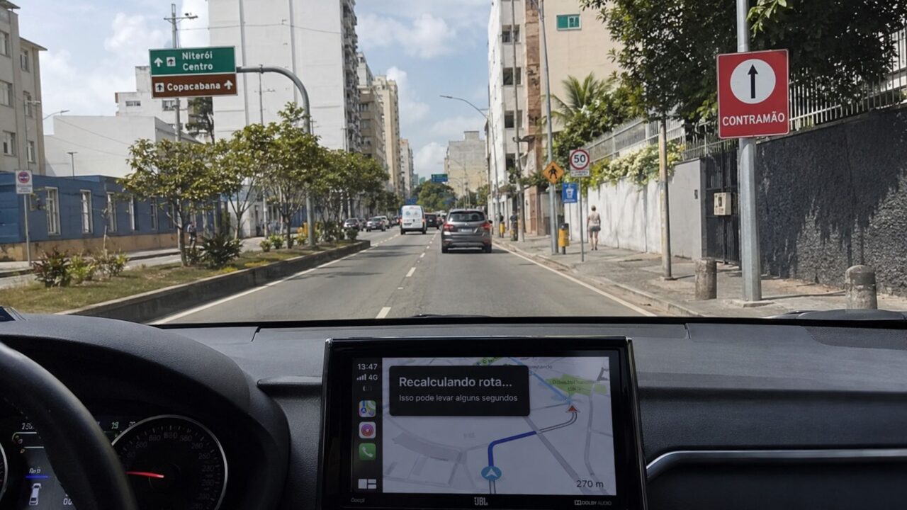 O que diz a lei caso o GPS guie você até uma rua na contramão ou retorno proíbido?