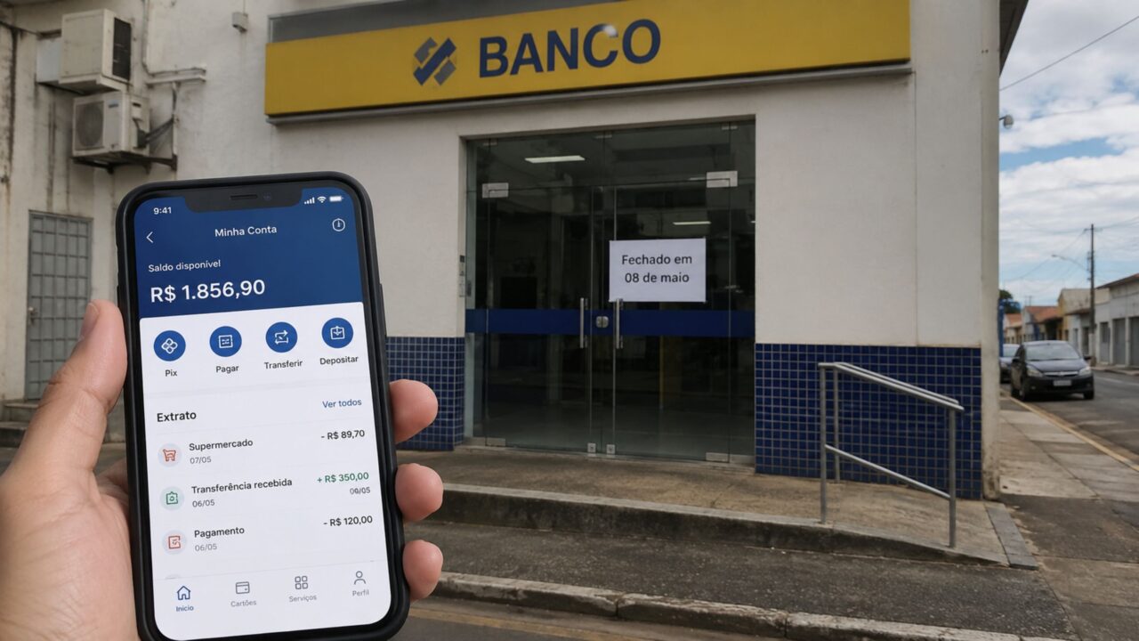 Feriado dia 08 de maio muda rotina bancária em cidades do país