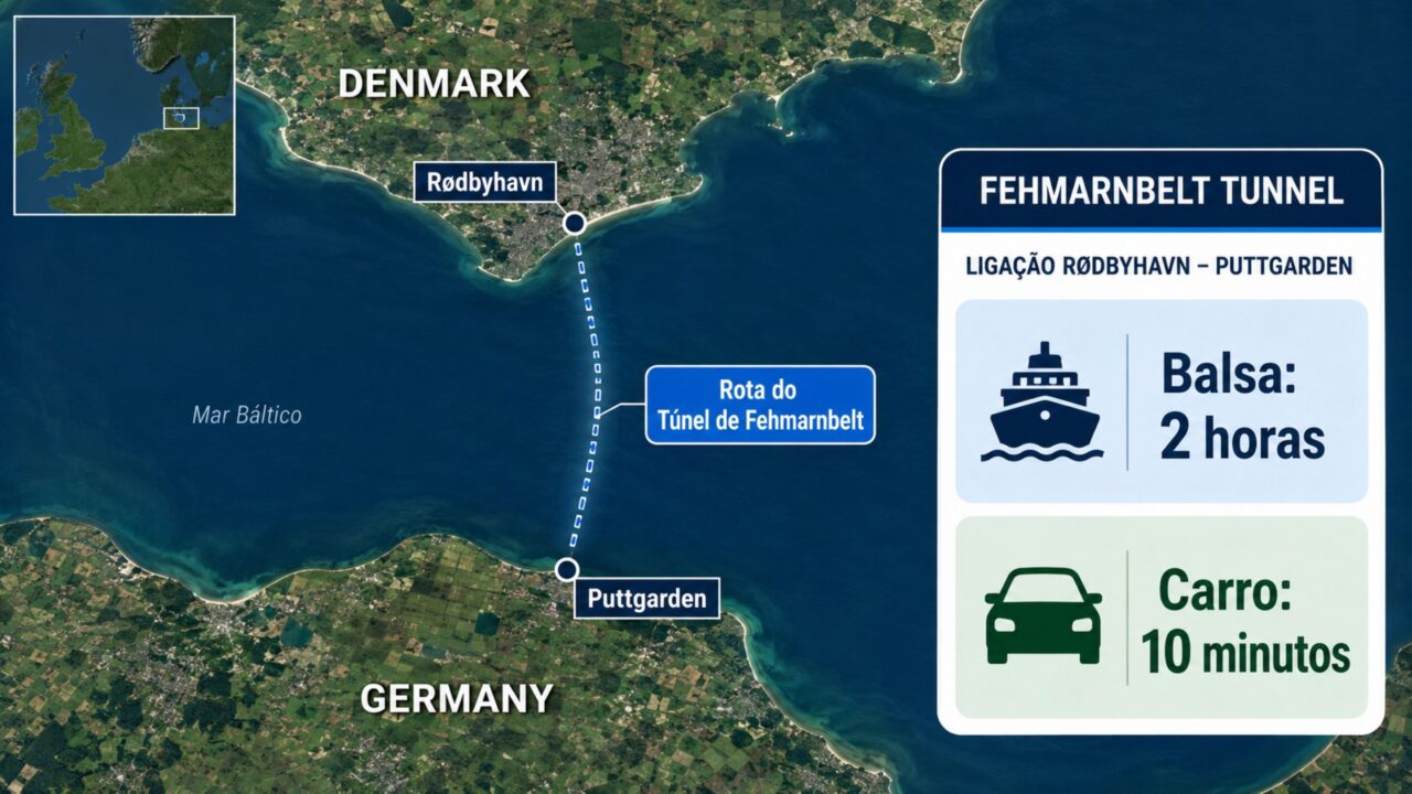 Túnel subaquático mais longo do mundo é construído e reduz o tempo de viagem entre países de 2 horas para 10 minutos