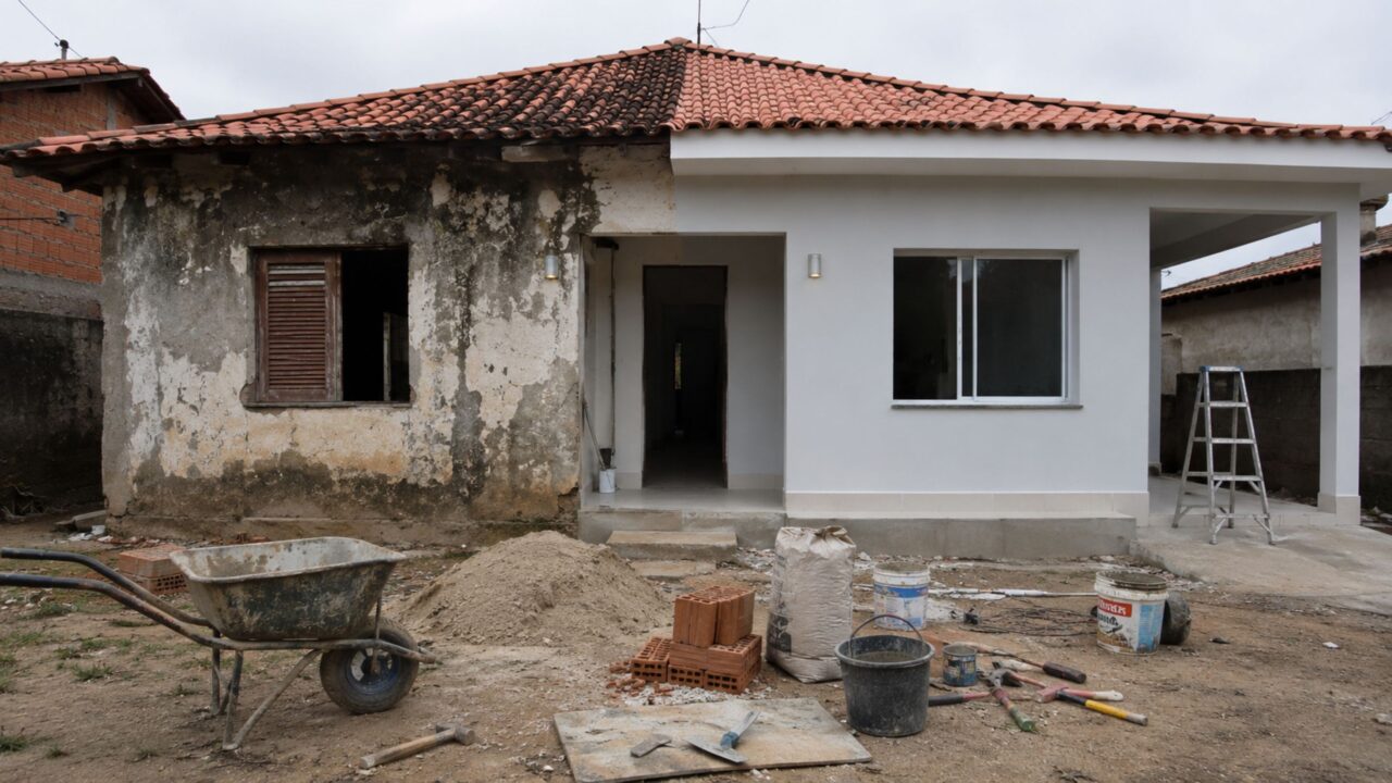 Homem compra e transforma casa abandonada, poupando quase R$ 300 mil