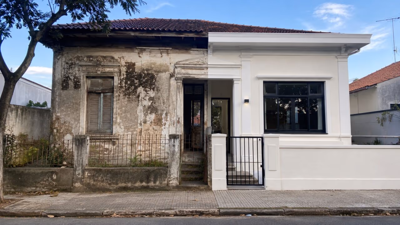 Homem compra casa abandonada de 65 m² por R$ 400 mil; hoje, após reforma, ela vale próximo de R$ 1 milhão