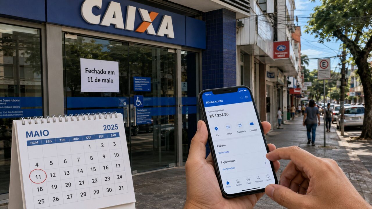 Bancos fecham segunda-feira, 11 de maio