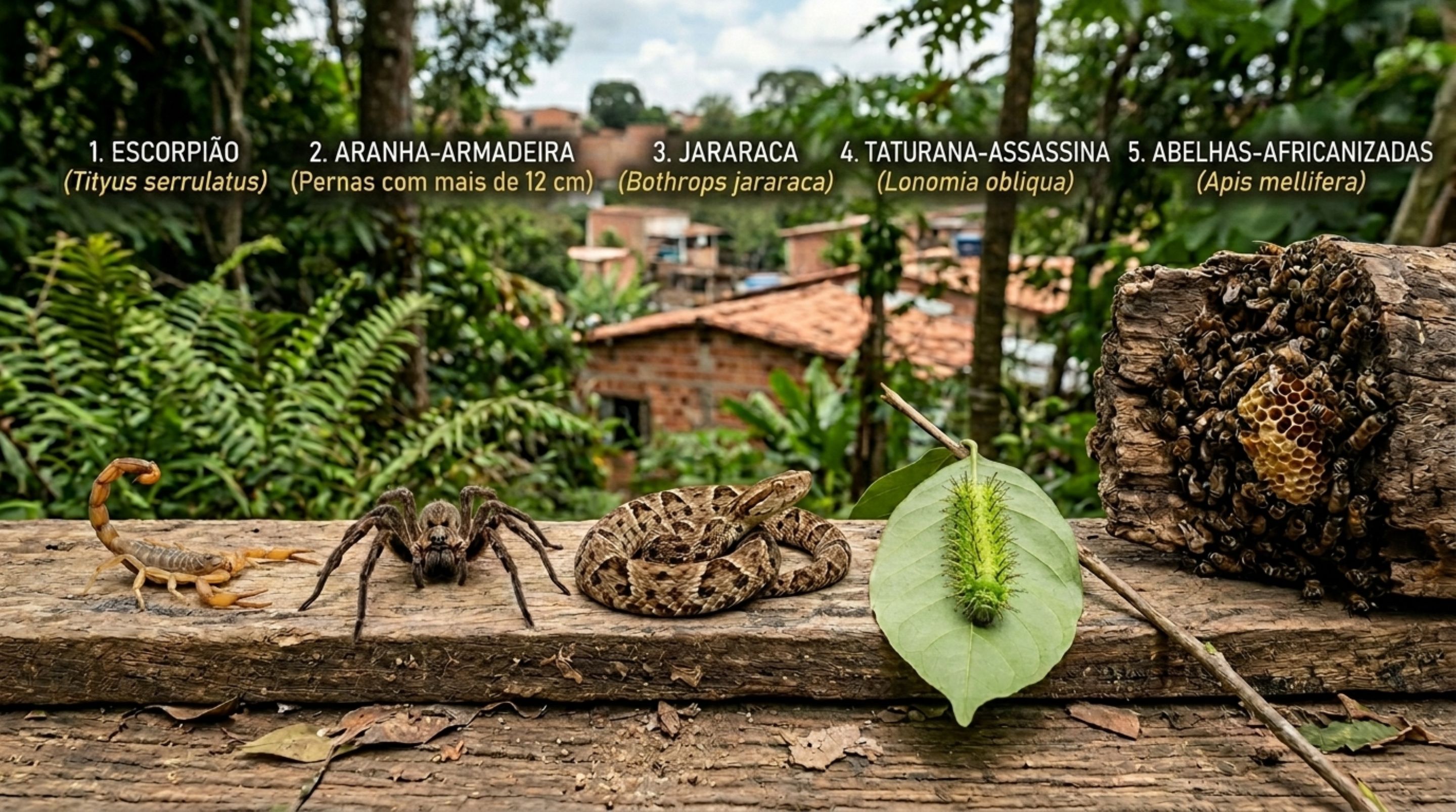 Top 5 animais mais peçonhentos no Brasil e como afastar cada um deles de casa