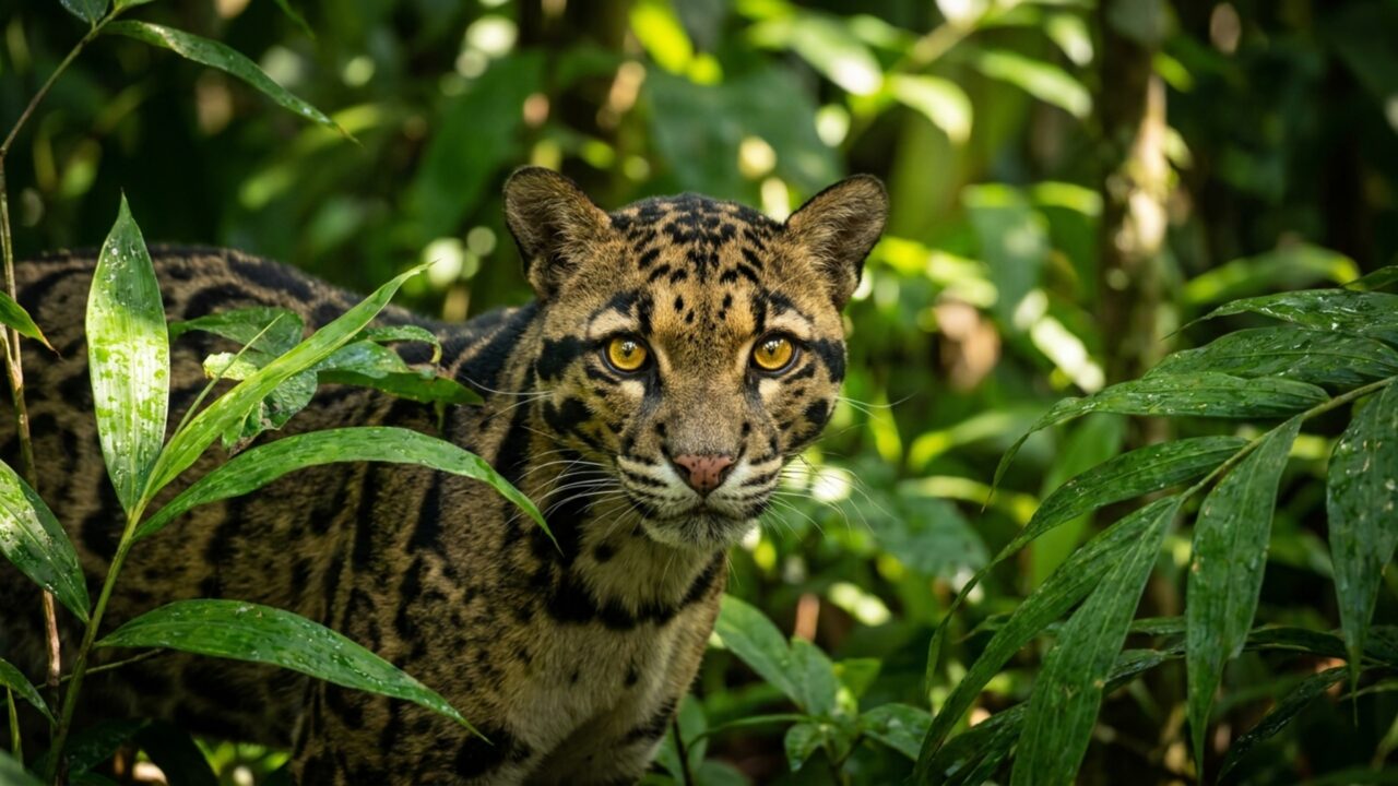 O felino selvagem mais lindo e raro do mundo que vive nas sombras da floresta e quase nunca é visto por humanos