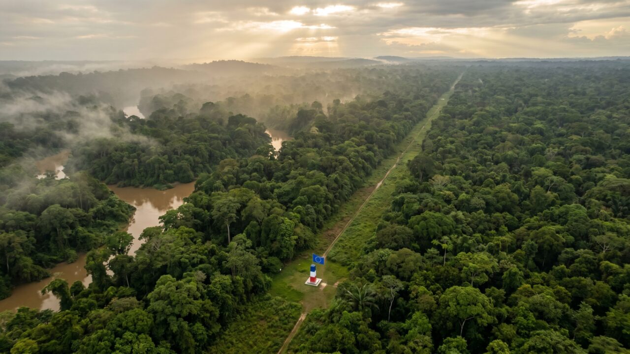 A maior divisa territorial da França não fica na Europa, fica no Brasil: 730 km de selva amazônica separam o Brasil de um pedaço da União Europeia