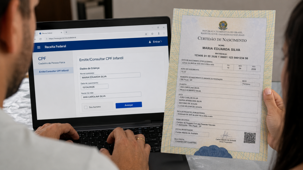 Criança precisa de CPF e identidade? Veja quais documentos os pais devem providenciar primeiro