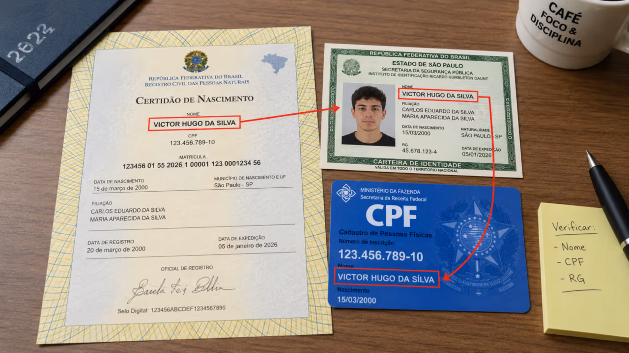 Pequeno erro no nome pode impedir saque, benefício e cadastro quando você mais precisa