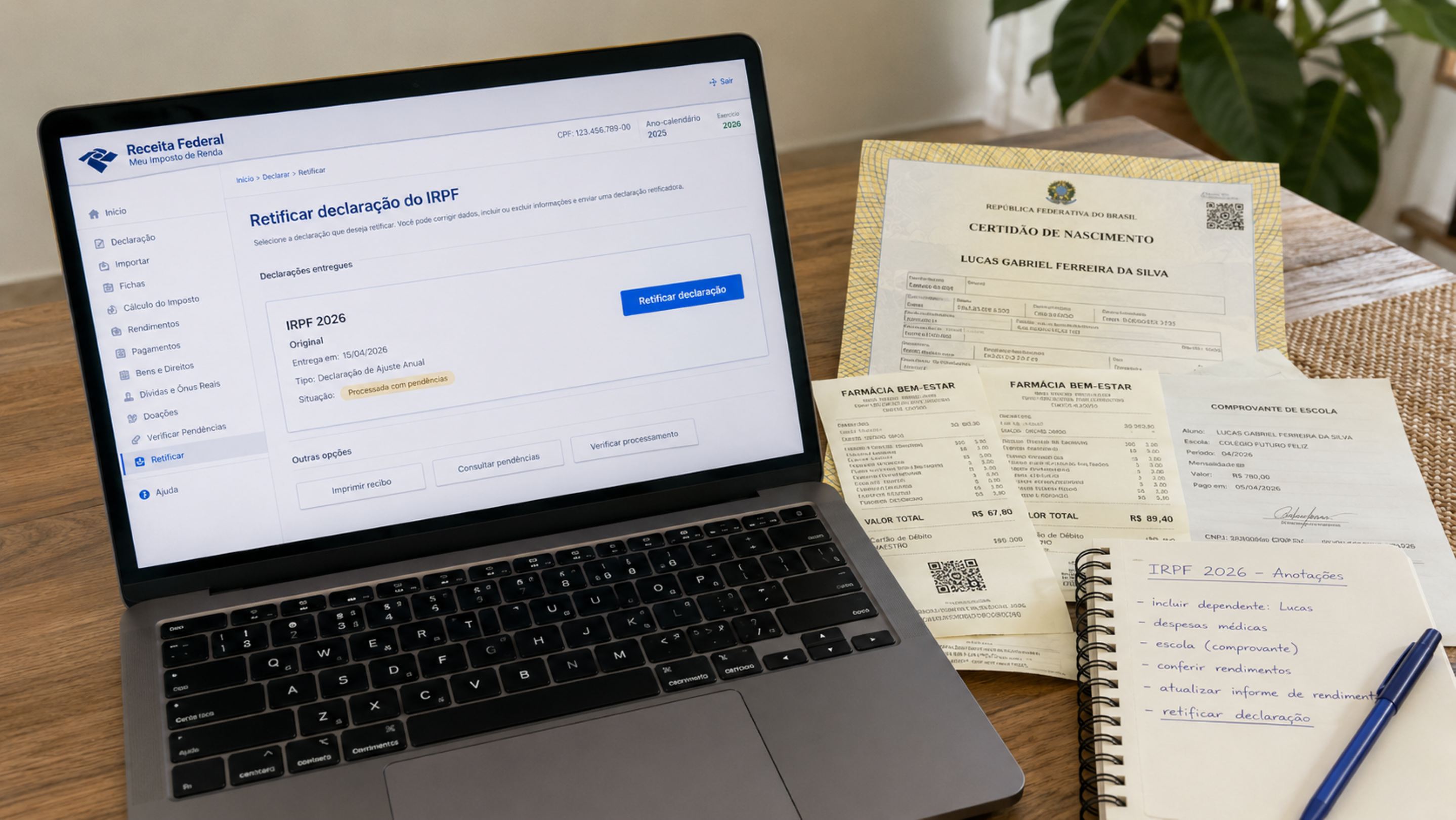Dependente duplicado no IR pode travar duas declarações ao mesmo tempo