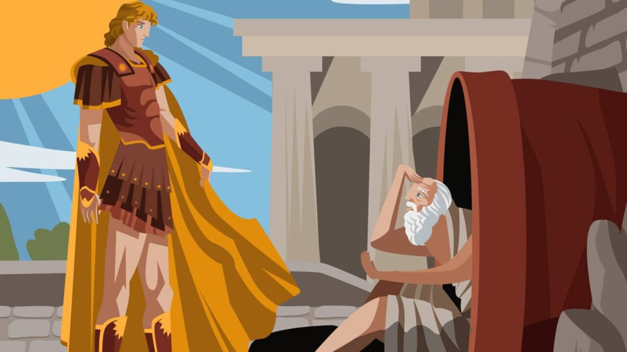 Diógenes de Sínope, o filósofo cínico que vivia em um barril e desafiou o homem mais poderoso do mundo “Não me tires o que não podes me dar.”