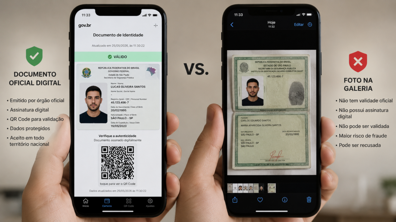 Documento digital vale como físico? Entenda quando RG, CPF e CIN no celular podem ser aceitos