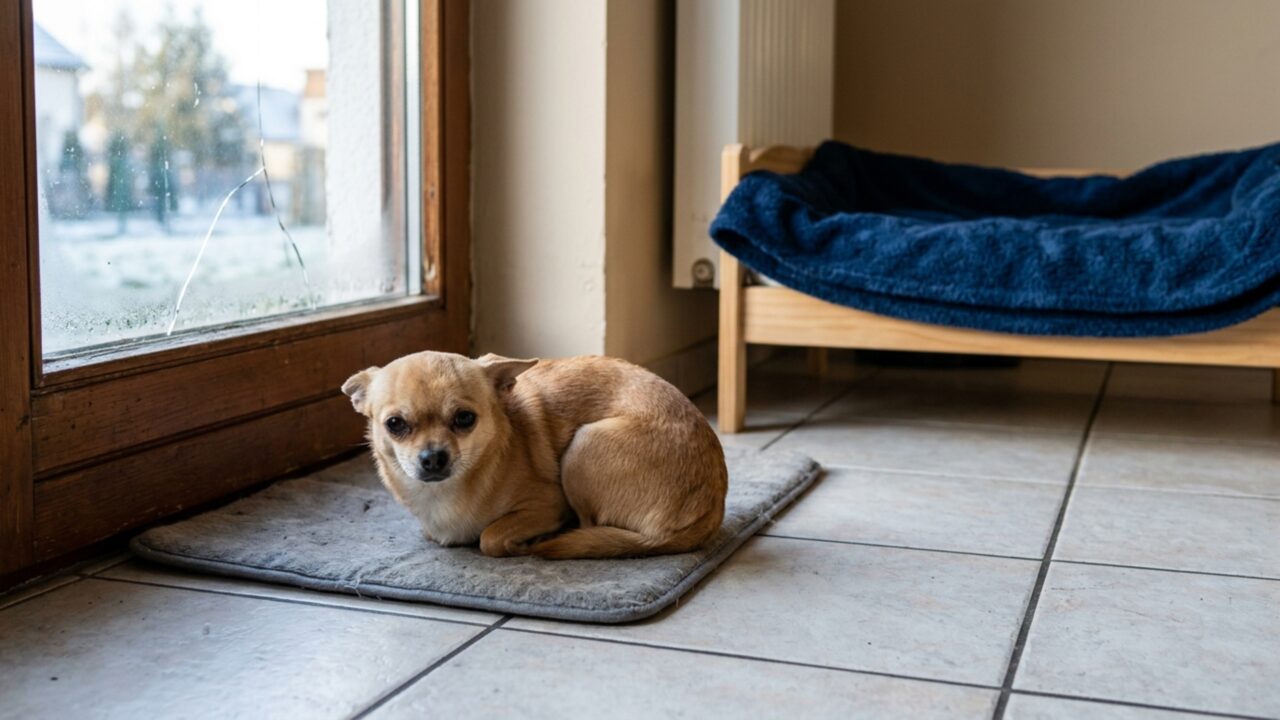 Onde os cães devem dormir quando está frio, segundo veterinários
