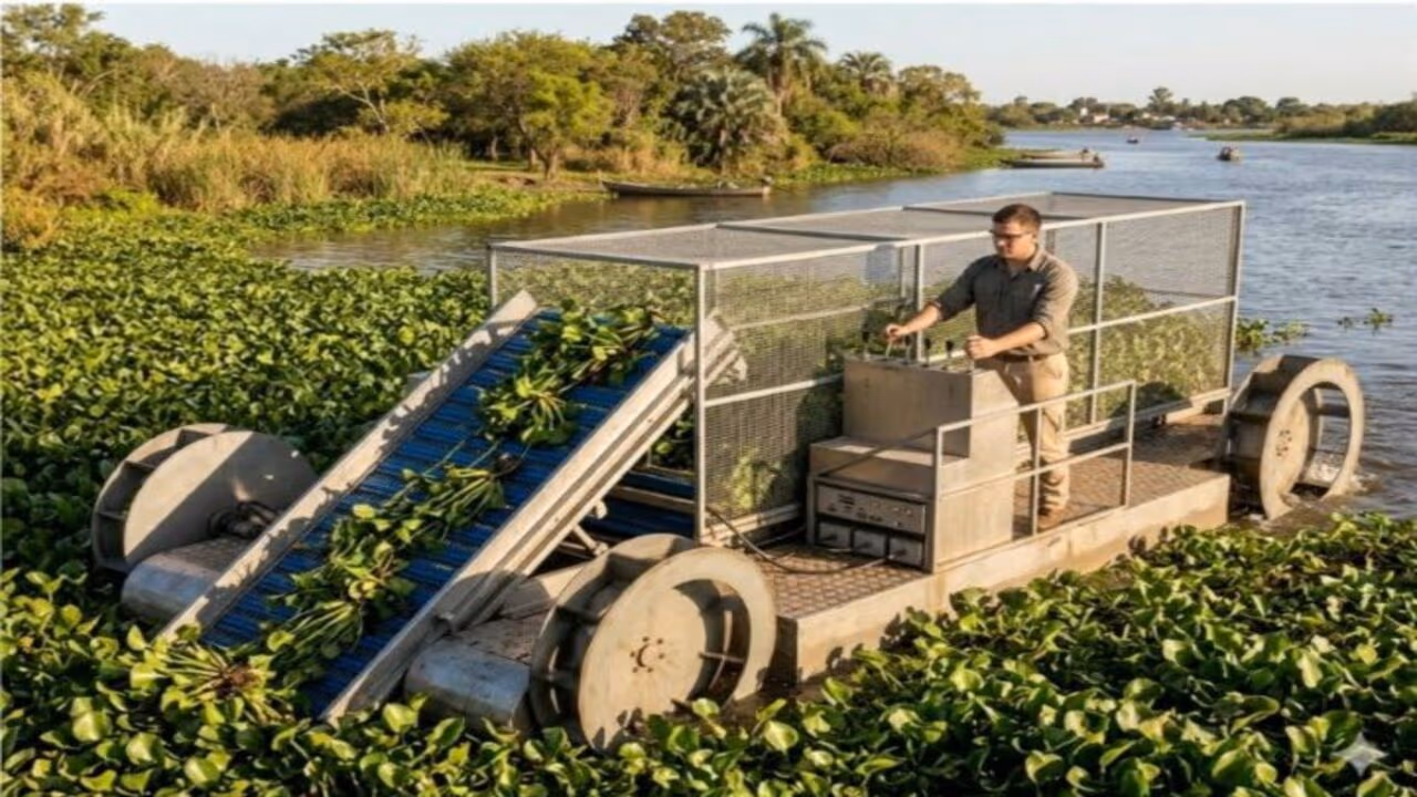 Eles projetaram uma máquina que limpa os corpos d’água mais afetados pelas ilhas flutuantes