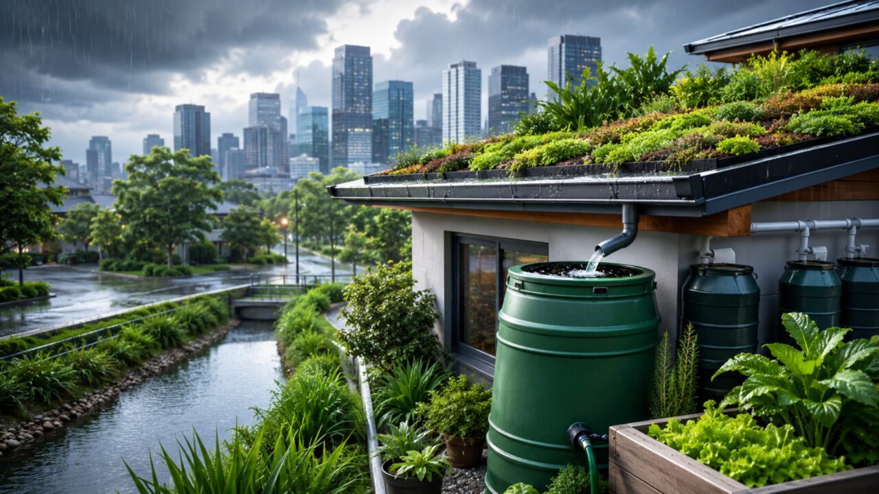 Estudo mostra que barris de chuva e reutilização de águas cinzas podem reduzir as inundações urbanas em até 13%
