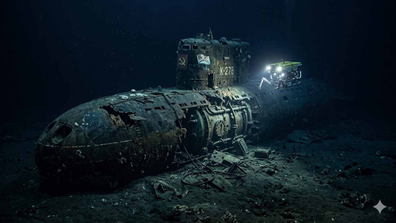 Exploração nas profundezas do oceano  descobre um antigo submarino nuclear da URSS que continua liberando radiação