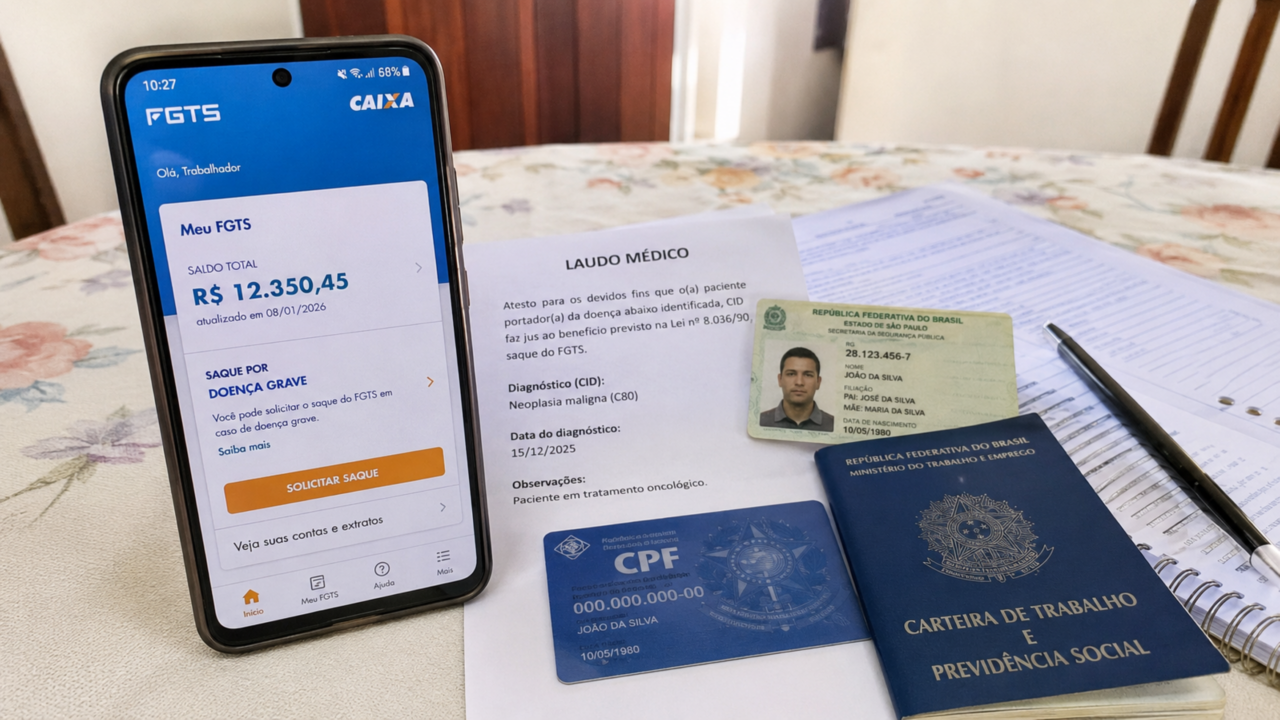 FGTS não serve só para demissão: veja quando doença grave pode liberar o dinheiro do trabalhador