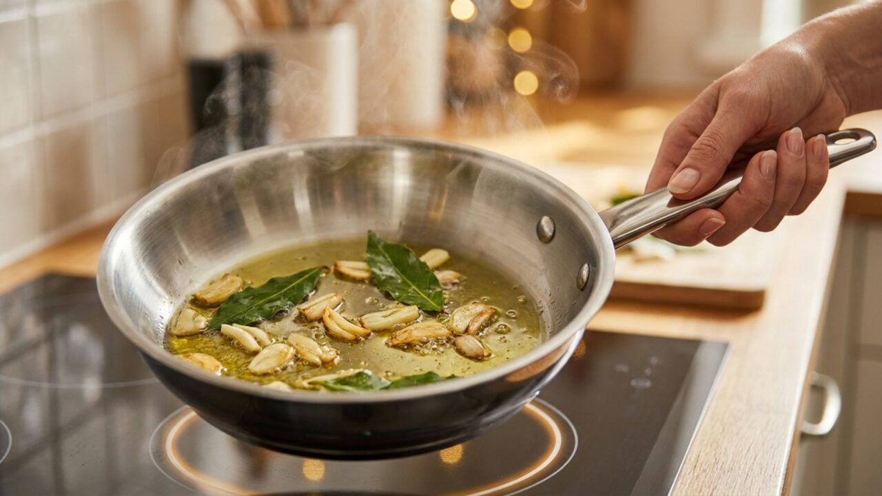 Chef espanhol trocou a água por caldo, colocou alho e louro no arroz branco e mudou a forma como muita gente cozinha em casa