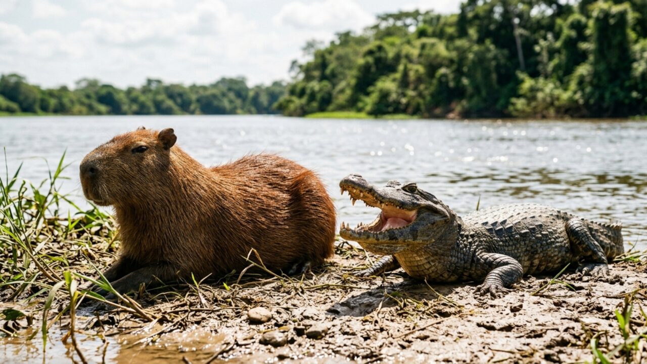 Por que jacarés quase nunca atacam capivaras?