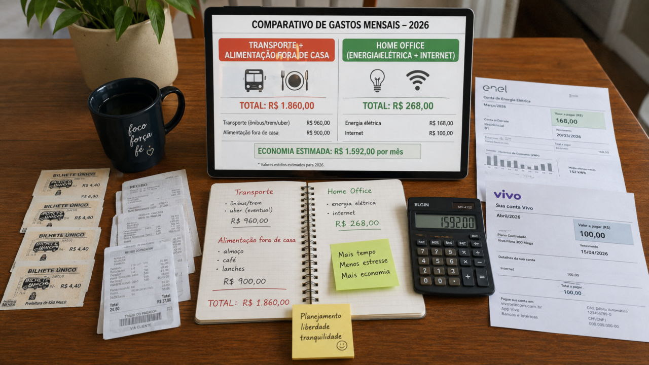 Home office economiza dinheiro ou só transfere custos para o trabalhador? Veja a conta real
