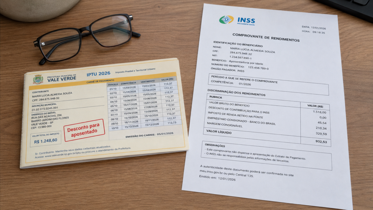 Renda do aposentado pode reduzir ou até zerar o IPTU em algumas cidades