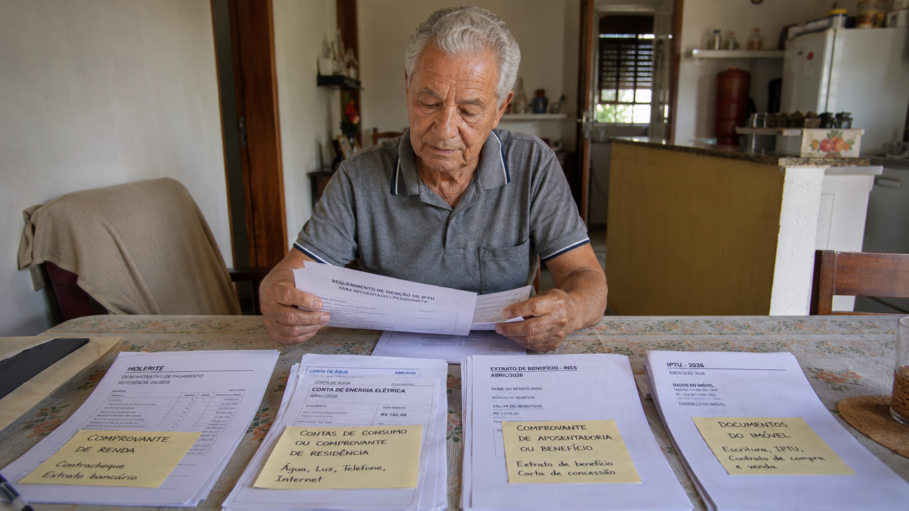 Isenção do IPTU para aposentado: o erro no patrimônio que pode bloquear o desconto na prefeitura