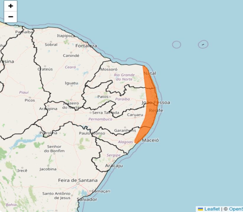 Inmet alerta para os riscos de fortes chuvas nesta 3°feira, 12