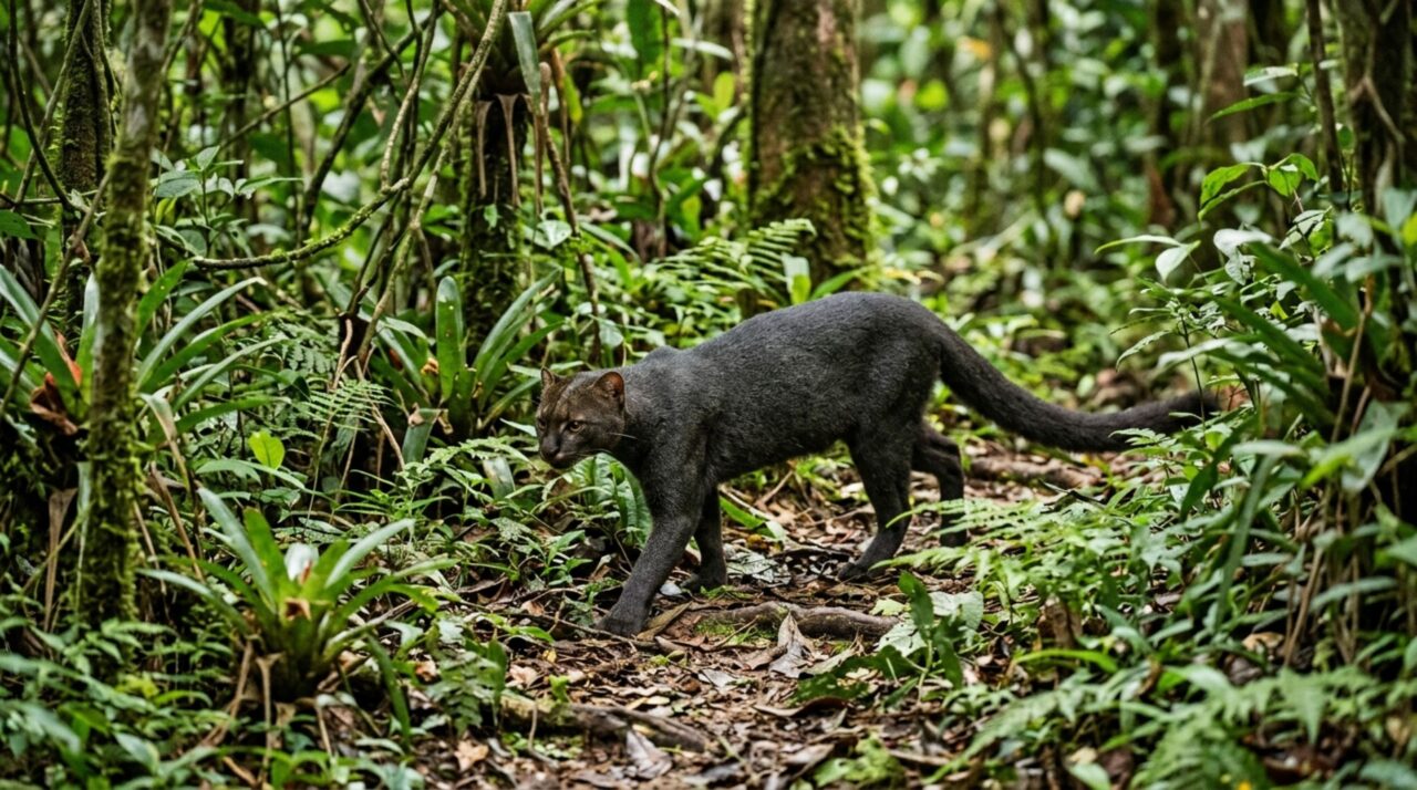Jaguarundi, o gato-mourisco raro e discreto que vive em quase todo o Brasil à sombra da onça-pintada e quase ninguém conhece