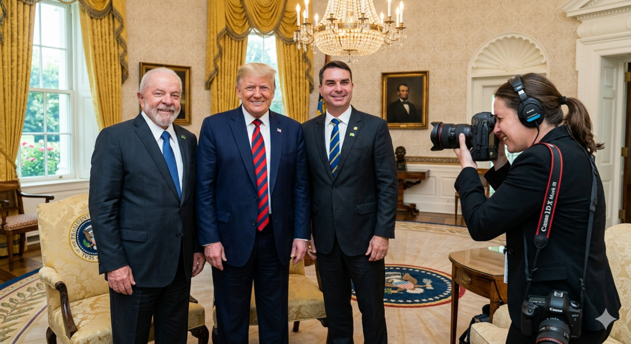 Crusoé: Todos querem uma foto com Trump