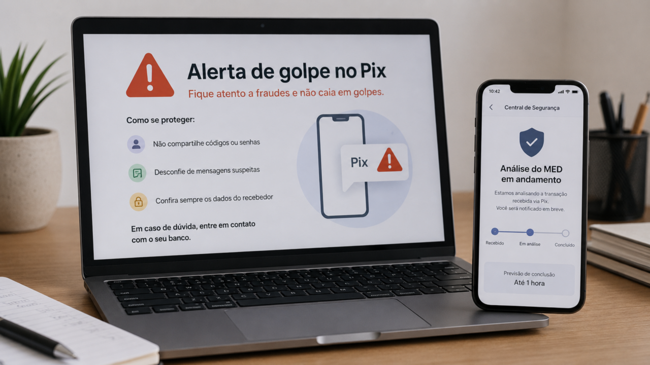 O botão que pode ajudar quem caiu em golpe no Pix e precisa agir rápido