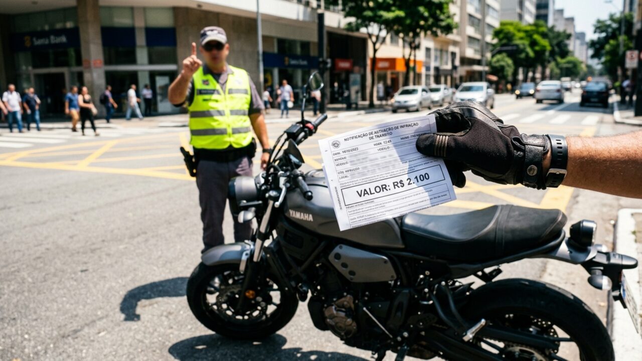 Nova regra em vigor proíbe motos com passageiro e a multa pode chegar a R$ 2.100