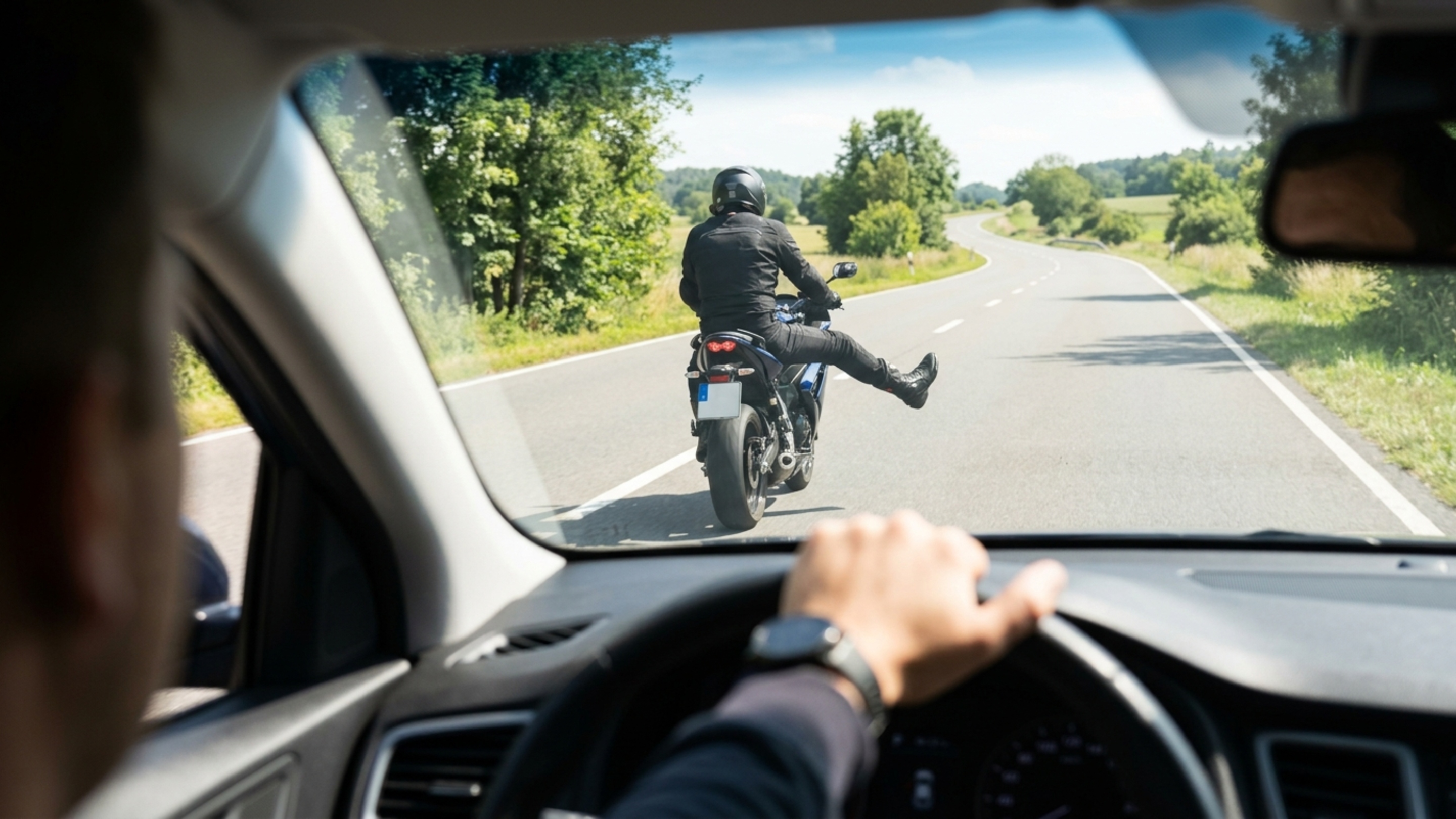 Motociclistas: o que significa quando eles esticam a perna enquanto pilotam?
